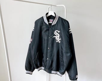 Vintage/ 90s/ Chicago/ White Sox/ baseball/ vintage Diamonds collection/ black/ jacket/ XL