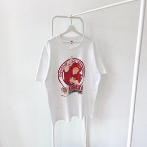 Vintage 90s/ Nebraska/ Cornhuskers/ NCAA/ vintage Fruit of the loom white t-shirt/ XL