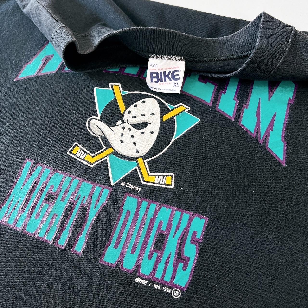 ヴィンテージ マイティダックス ホッケー Tシャツ：1993 アナハイム