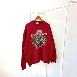 Vintage 90s Washington state/ Cougars/ 1998 Rose Bowl/ vintage Pro player red sweatshirt/ XXL
