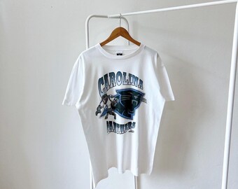 vintage/ Années 90/ Carolina/ Panthers/ 1993/ football/ Stonesthrow/ blanc/ t-shirt/ XL