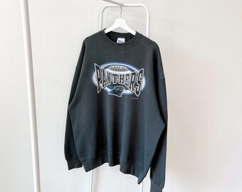 vintage des années 90/ Carolina/ Panthers/ football/ 1997/ Made in USA/ sweat-shirt noir NFL vintage/ XXL