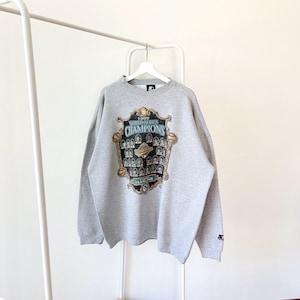 Vintage 90s Florida/ Marlins/ baseball/ 1997 Champions World Series/ Starter gray sweatshirt/ XL