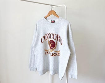 Vintage 90s/ Concord/ College/ Vintagetrager graues Sweatshirt Sweatshirt (XL)
