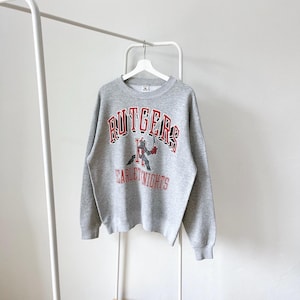 Vintage 90s/ Rutgers/ Scarlet Knights/ vintage Galt sand made in USA gray sweatshirt/ L
