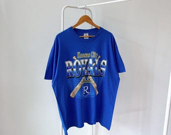 Vintage/ 1990s/ Kansas City/ Royals/ MLB/ Delta/ blue/ t-shirt (XL)