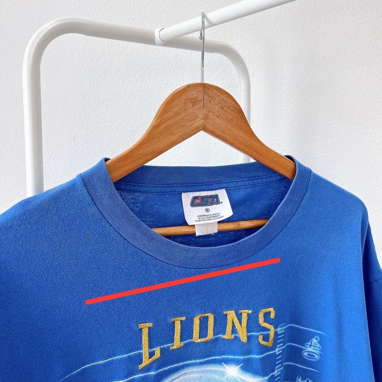 Vintage 90s/ Detroit/ Lions/ NFL/ Vintage CSA Blue T-shirt (XL) - Etsy