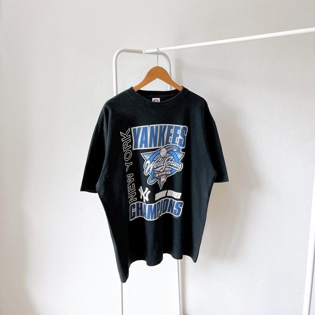 応援グッズ vintage made in USA NY YANKEES shirt Vintage/ 00s/ New York/ Yankees/ 2000/ Baseball/ True Fan/ Black