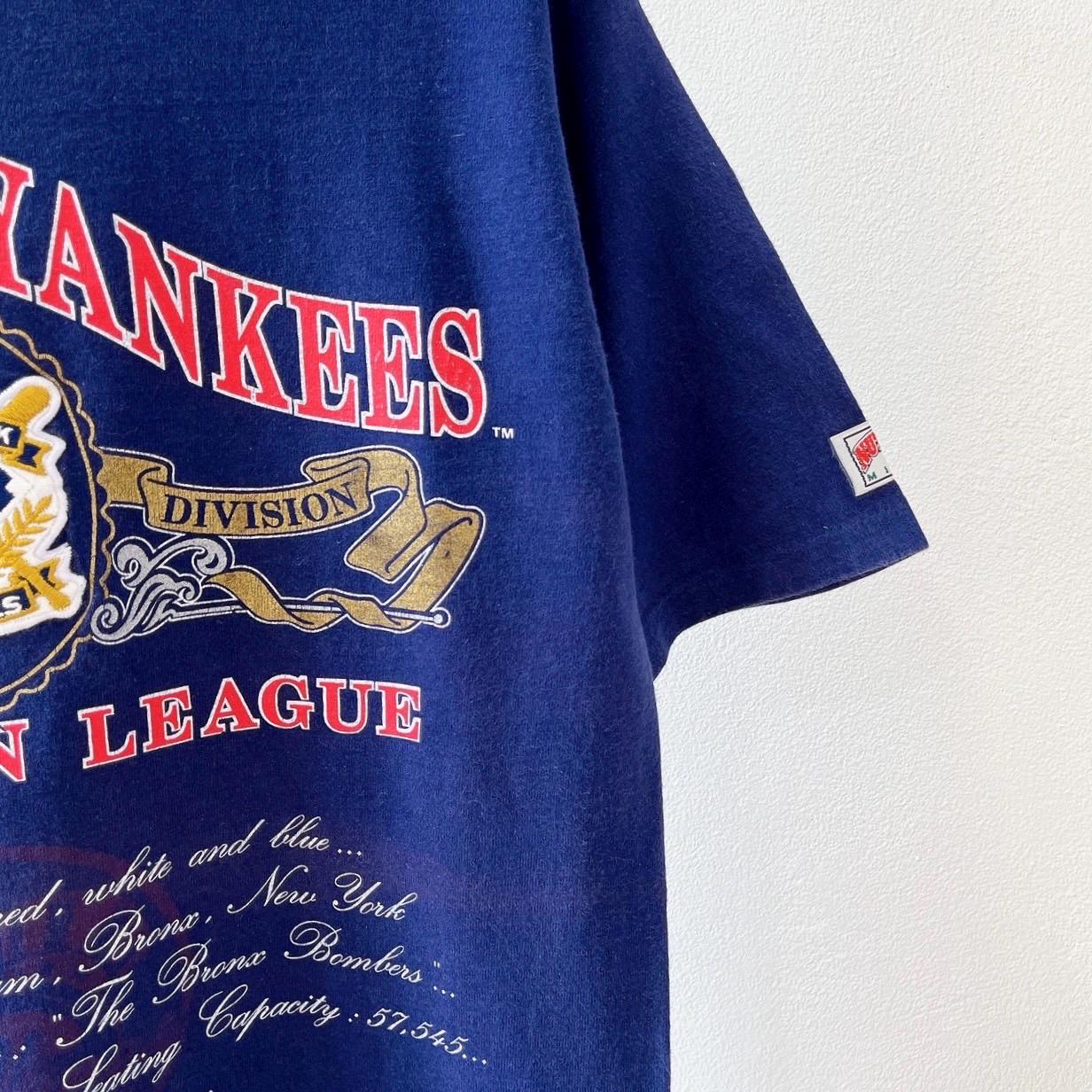 Vintage 90s New York Yankees T-shirt - Nutmeg Mills MLB Blue Tee