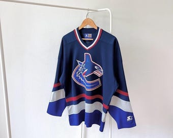 Maglia vintage NHL Vancouver Canucks anni '90/da titolare (M)