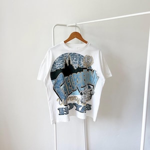 Vintage 90s/ Georgetown/ Hoyas/ NCAA/ vintage white t-shirt (L)