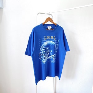 Vintage 90s/ Detroit/ Lions/ NFL/ vintage CSA blue t-shirt (XL)