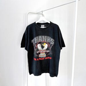 90s Atlanta Falcons NFL football Tultex black t-shirt (XL)