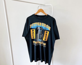 NFL ピッツバーグ・ペンギンズ 記念 ヴィンテージ 90年代 ピッツバーグ ペンギンズ Tシャツ：1991 NHL T