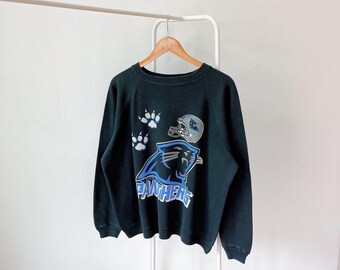 vintage des années 1990/ Carolina/ Panthers/ NFL/ sweat-shirt noir Hanes vintage/ L