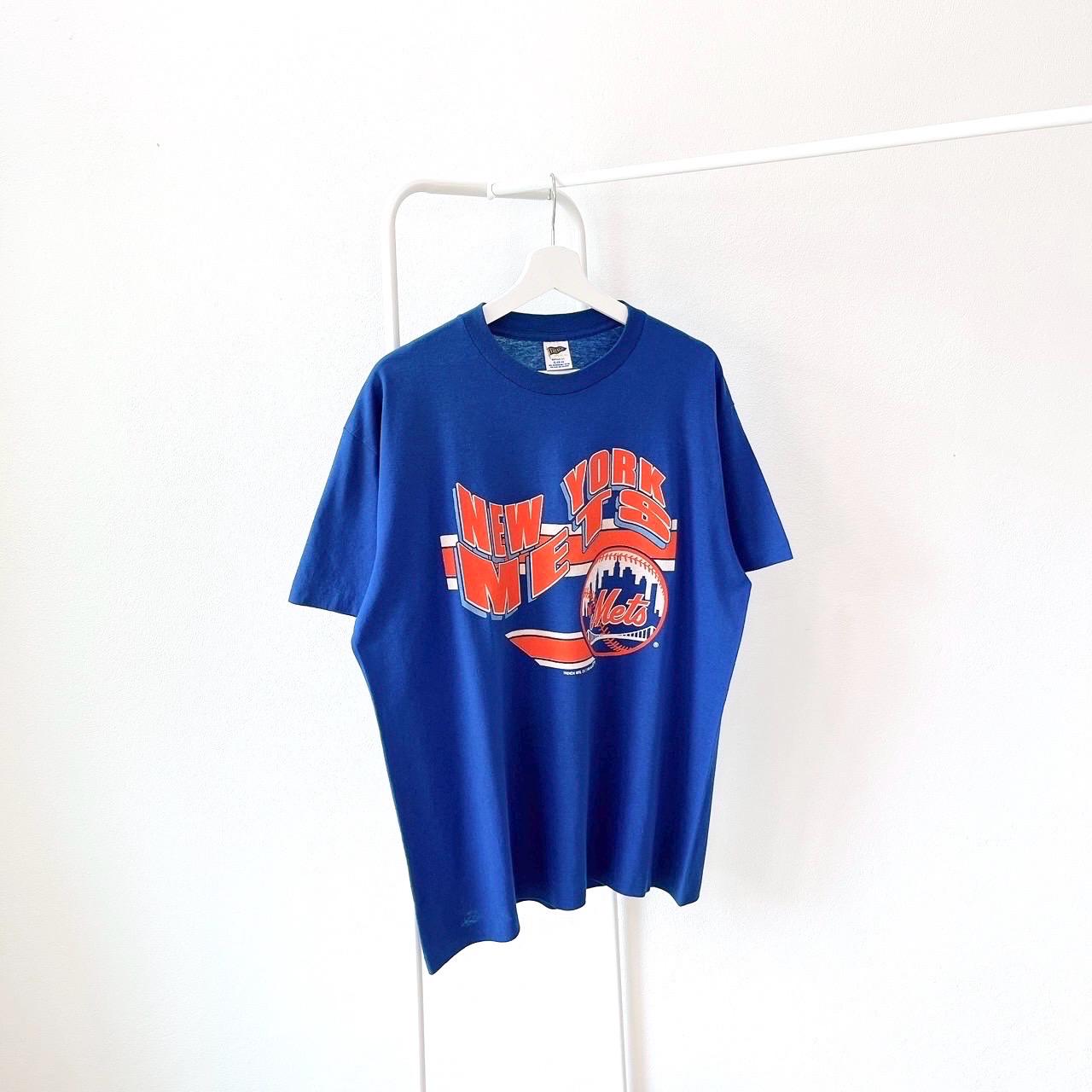 Vintage 80s/ New York/ Mets/ 1989/ Baseball/ Vintage Trench/ Blue