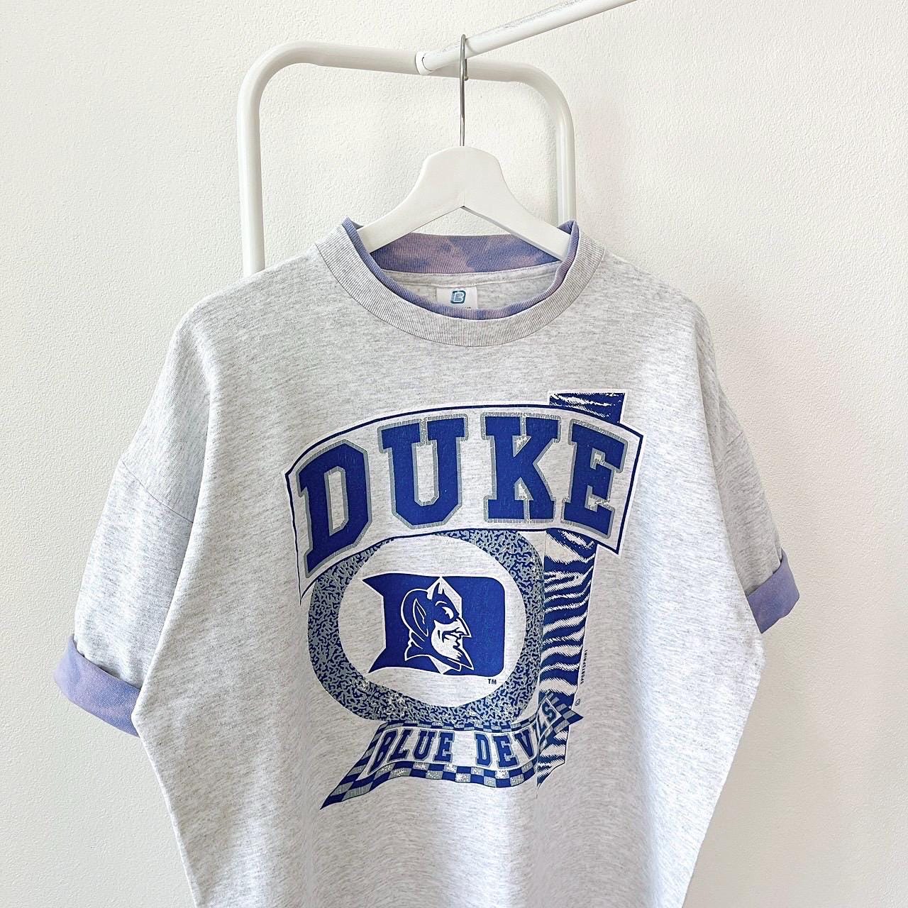 Vintage 90s Duke Blue Devils T-shirt - Belton Made USA Gray Tee