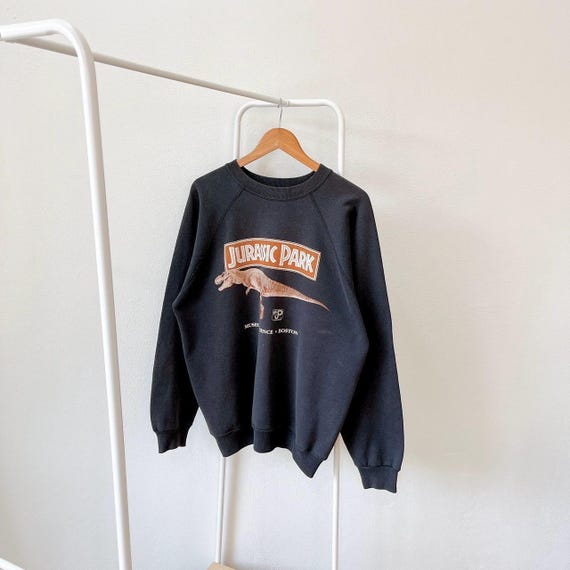 Sweatshirt Vintage The Lost World Jurassic Park 1997 - Taille L, Bleu Marine, Coton - Occasion Très Bon état