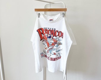 Vintage 80s Denver Broncos T-shirt: NFL Football, Made in USA - Etsy