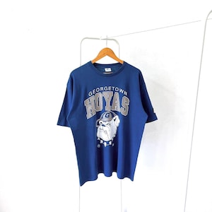 Vintage/ 90s/ Georgetown/ Hoyas/ NCAA/ Starter/ made in USA/ blue/ t-shirt (L)