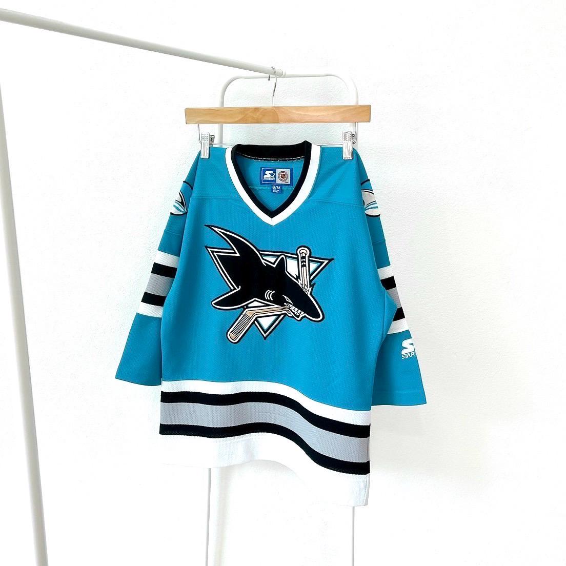 Vintage 90s/ San Jose/ Sharks/ Hockey/ Vintage NHL X Starter Blue