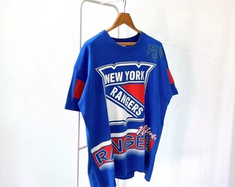 Vintage 1990s/ New York Rangers/ NHL/ T-shirt/ Salem Sportswear