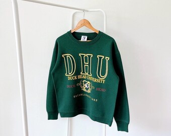 Vintage/ 90s/ Duck Head/ made in USA/ green/ sweatshirt (M)