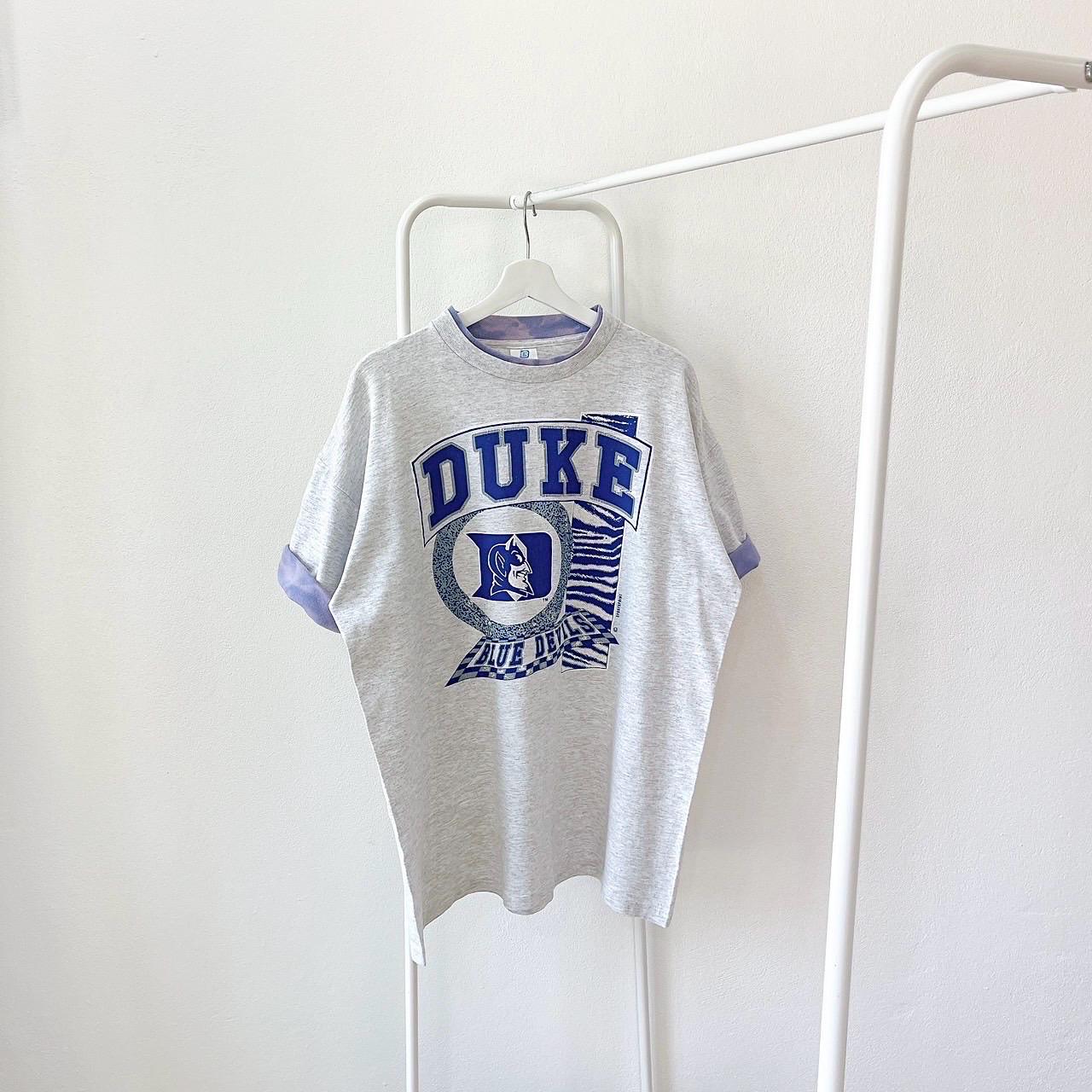 Vintage 90s Duke Blue Devils T-shirt - Belton Made USA Gray Tee