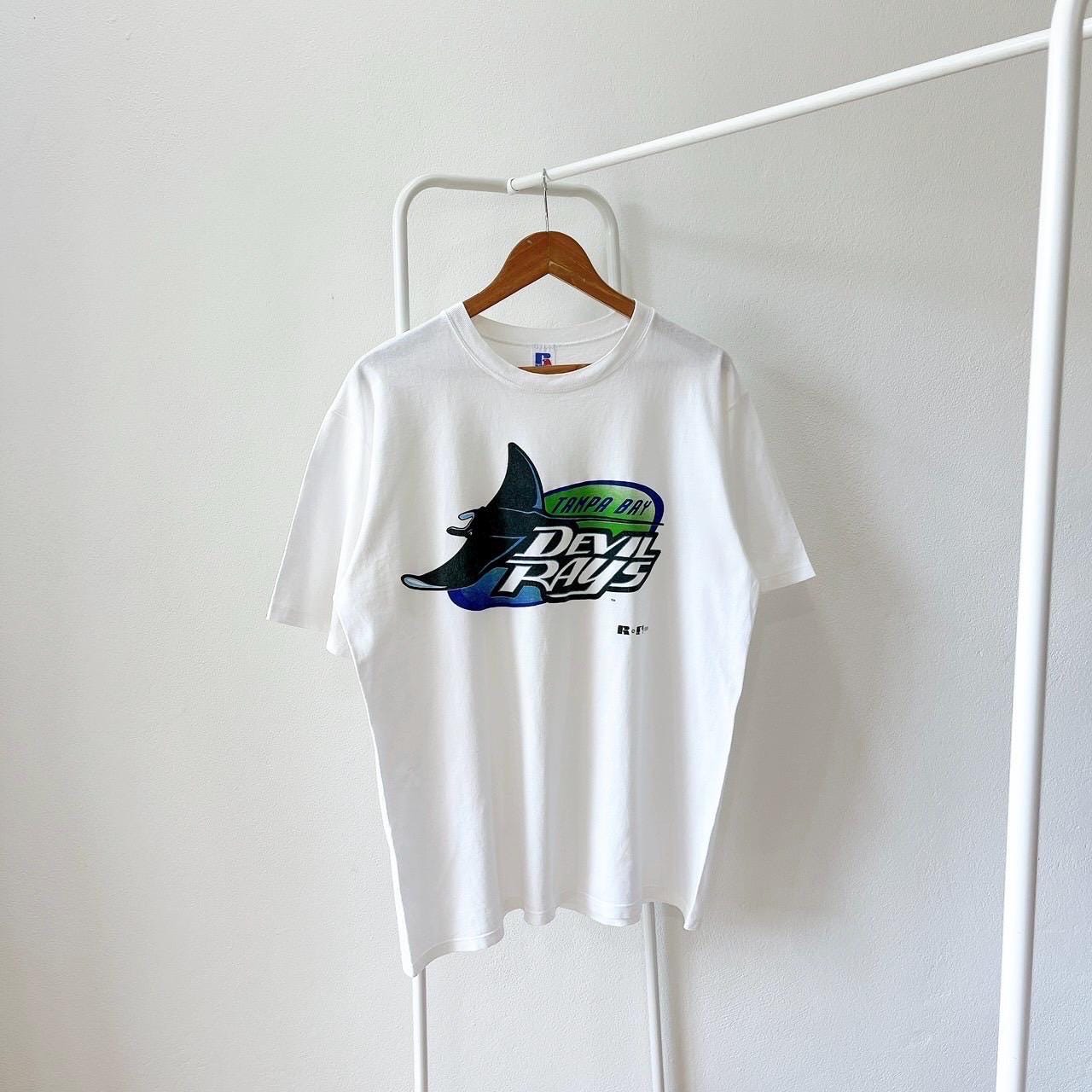 90s Russell Devil Rays ベースボールシャツ USA製 Vintage 90s Tampa Bay Devil Rays Baseball T-shirt - Russell Made