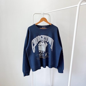 Vintage 90s/ Georgetown/ Hoyas/ NCAA/ vintage blue sweatshirt/ XL