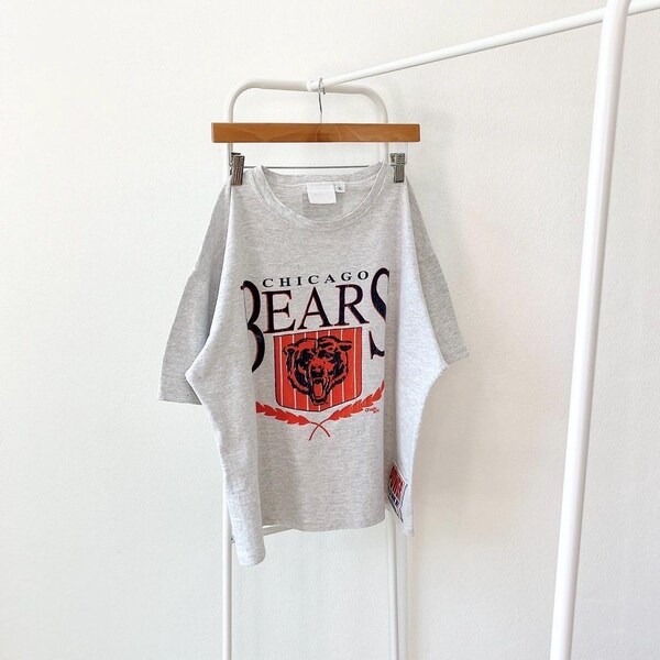 Vintage jaren 90/ Chicago/ Bears/ NFL/ voetbal/ vintage Chalk Line grijs T-shirt/ XL