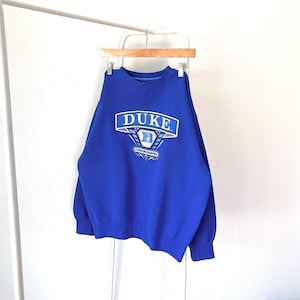 90s Duke Blue Devils/ Midwest embroidery/ NCAA blue sweatshirt (M)