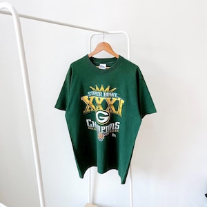 Vintage 90s/ Green Bay/ Packers/ 1997/ NFL/ football/ vintage Pro player made in USA green t-shirt (XL)