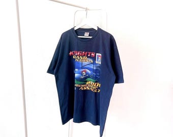 Vintage 00s/ Newcastle/ Knights/ NRL/ Australia/ 2001/ vintage OZ plus blue t-shirt/ XXL