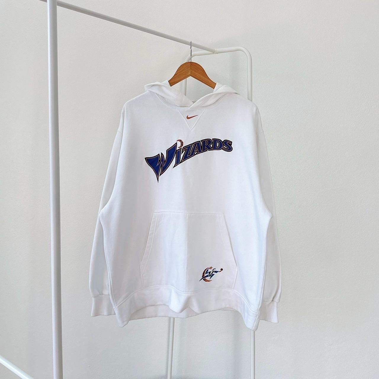 Vintage 00s Washington Wizards NBA Basketball, Nike White Hoodie
