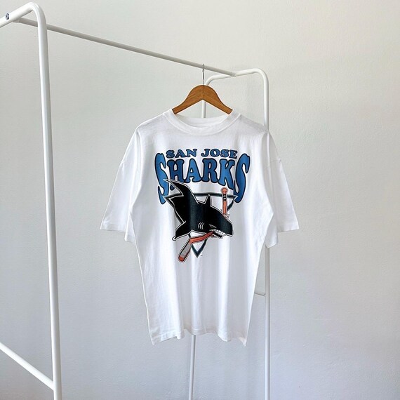 90s San Jose Sharks NHL Hockey White T-shirt (L) - Etsy