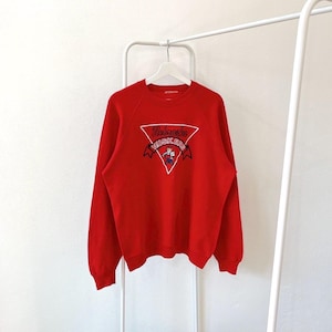 Vintage 80s/ Nebraska/ Cornhuskers/ NCAA/ vintage red sweatshirt/ L