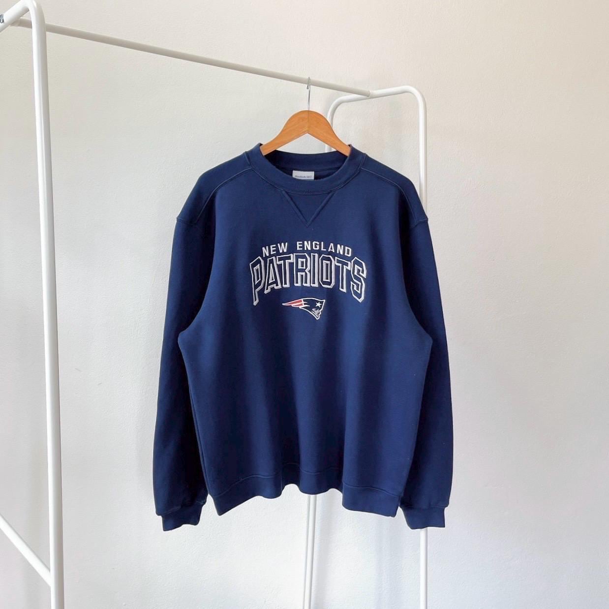 00s New England Patriots NFL Football, Reebok Blue Sweatshirt (M