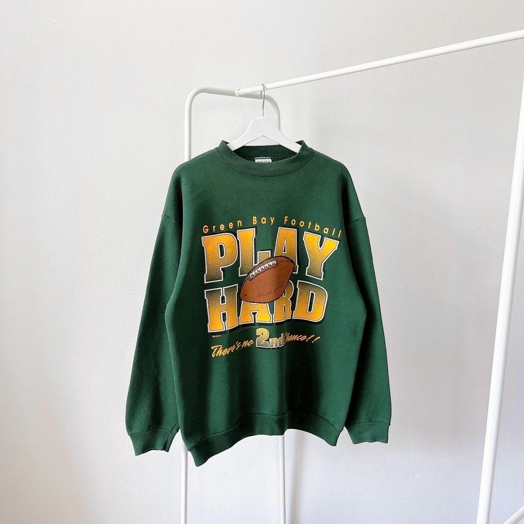 Vintage 90s Green Bay Packers Sweatshirt - Tultex NFL Football (L