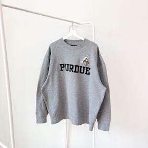 Vintage 00s Purdue University/ Boilermakers/ vintage NCAA/ vintage Jansport gray sweatshirt/ XXL