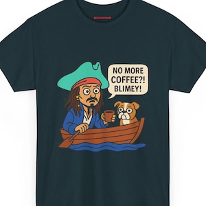 コーヒー愛好家のための面白いコーヒー海賊Tシャツ - カジュアルTシャツ、友人へのギフト、ユーモアシャツ、ユニークなグラフィックTシャツ、海賊漫画Tシャツ