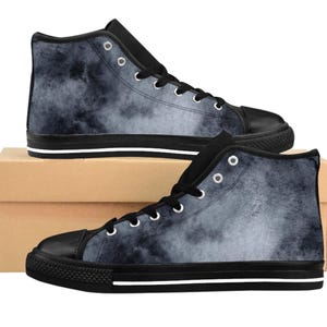 Cosmic Smoke Sneakers, Celestial Shoes, Space Vibes Footwear, Galaxy High-Tops, Nebula Sneaker - Men&#39;s Classic Sneakers