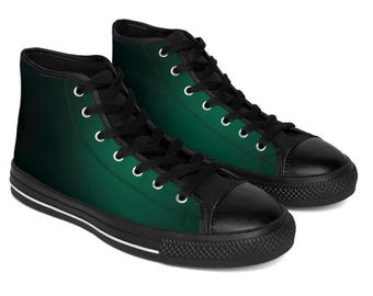 Hoge Shadow Emerald-sneakers: strak zwart en diepgroen Street Style klassieke Converse-schoen