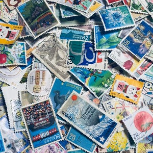 Francobolli giapponesi usati Solo francobolli commemorativi Confezione mista da 100 lotti Decoupage Artigianato Materiali fatti a mano Fuori carta