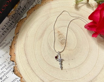 Silver Dagger Charm necklace