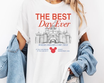 Best Day Ever Castle Graphic Tee, Retro Castle Graphic Tee, Day Ever, Theme Park Vacation, Retro Mouse Shirt, Matching Theme Park Tees