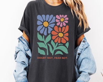 Doubt Not Fear Not Tee, Faith T-shirt, Religious, Youth Theme, Christian Gift, Girls Camp Shirt, LDS, Young Women Birthdays