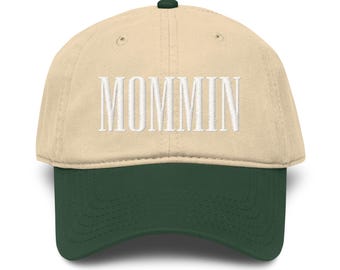 Mommin Embroidered Baseball Cap, Mom Hat, Everyday Mom Accessory, Cool Mom Club, Tired Mom, Trendy Mom Hat, Summer Mom Outfit, Mama Hat