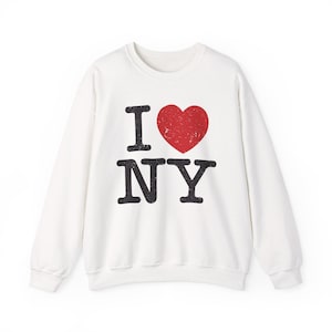 I Love NY Sweatshirt, New York Sweatshirt, New York Souvenir, Travel Sweatshirt, Gift for New Yorkers, Summer Vacation, Big Apple Souvenir