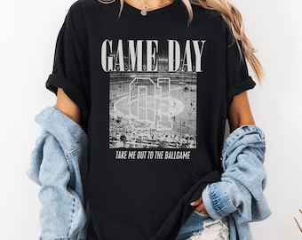 Game Day Baseball Shirt, Retro Stadium Graphic, Take Me Out to the Ballgame Tee, Baseball Mom Shirt, Retro Baseball Shirt